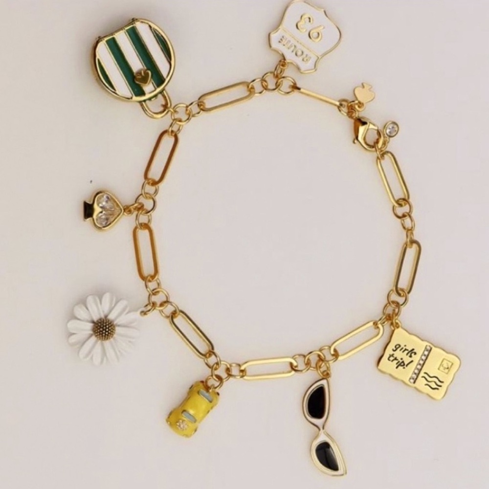 Kate spade ♠️ mix of girls trip charms bracelet - Picture 11 of 11